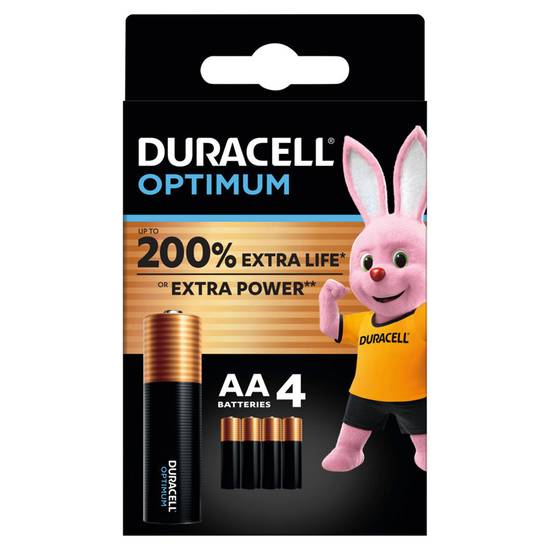 Duracell Optimum AA Batteries Pack of 4