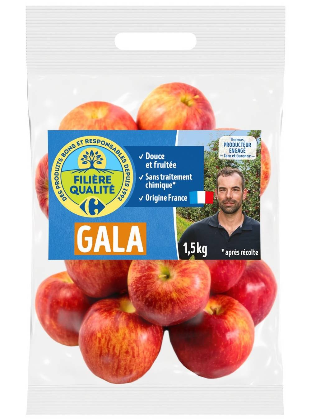 Filière Qualité Carrefour - Pommes gala (1,5kg)