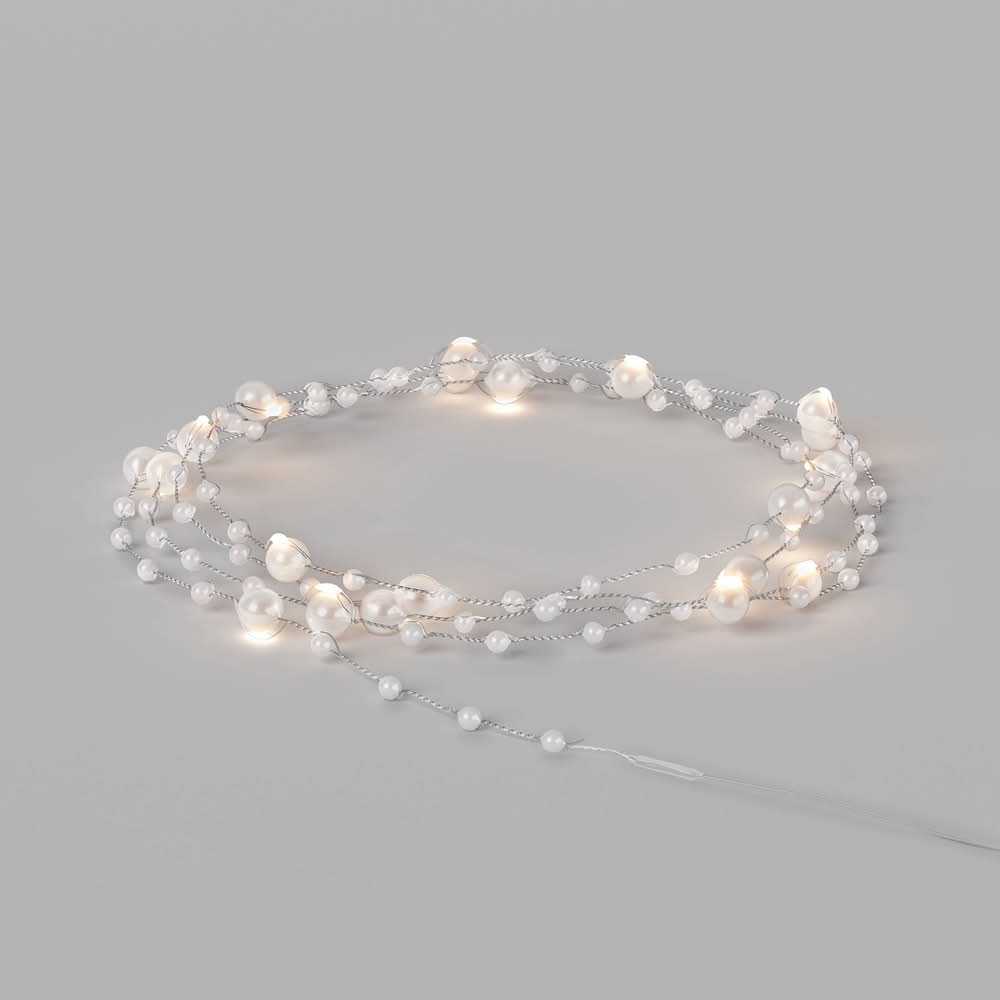 Room Essentials Fairy Pearl String Lights, White