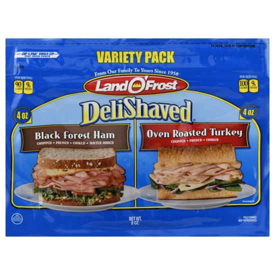 Land O' Frost Delishaved Black Forest Ham & Oven Roasted Turkey (8 oz)