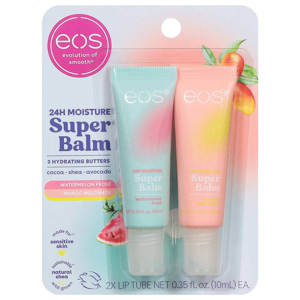 eos 24-Hour Moisture Watermelon & Mango Super Balm (2 x 0.35 fl oz)