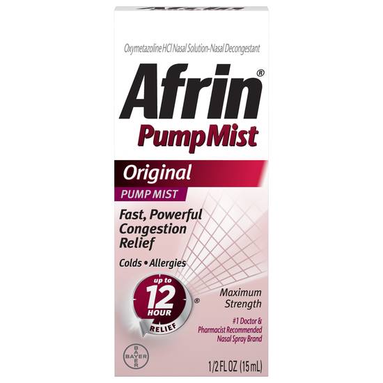 Afrin Original Pump Mist Oxymetazoline Spray
