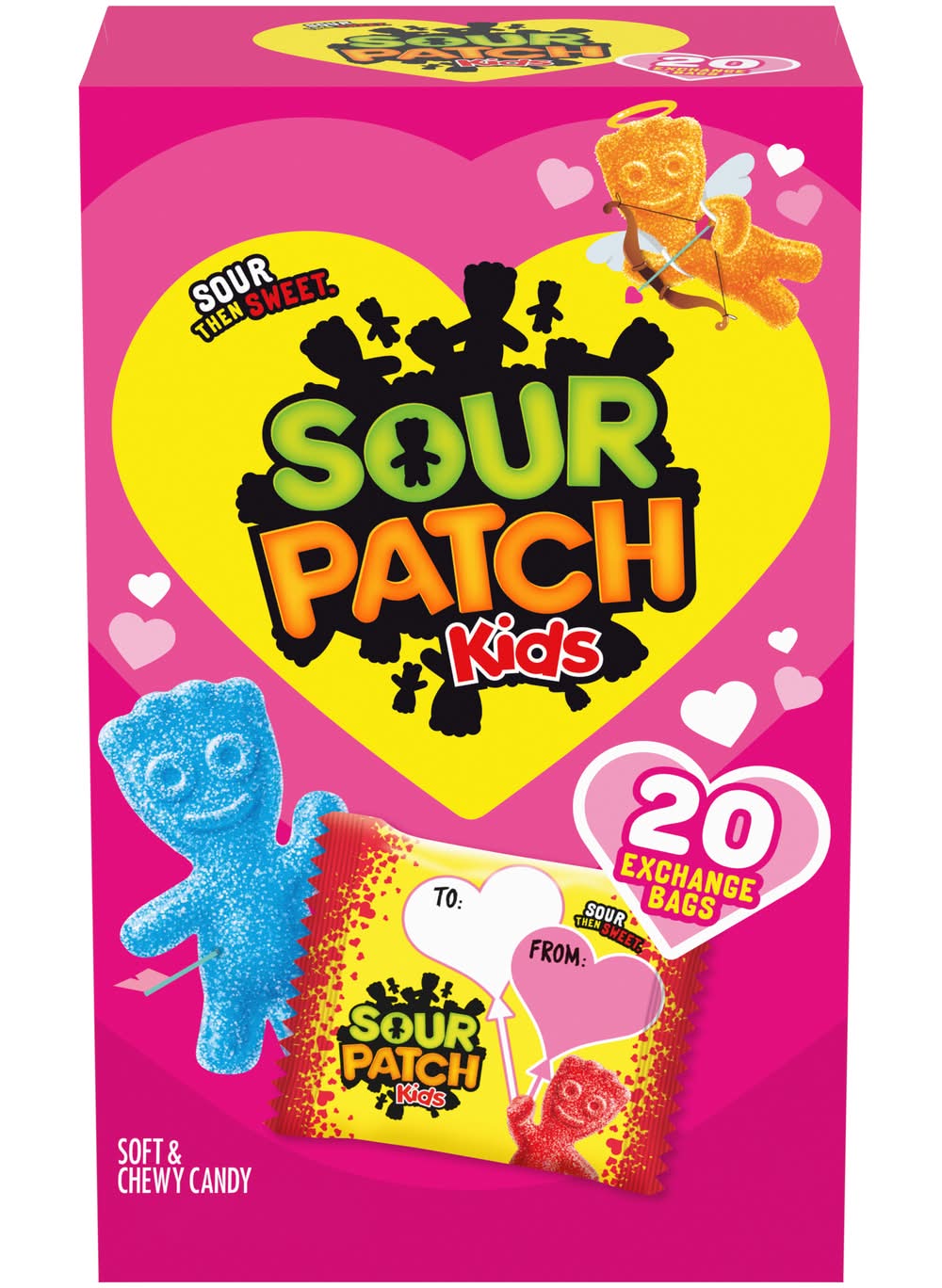Sour Patch Kids Soft & Chewy Valentines Day Candy (8.81 oz, 20 ct)