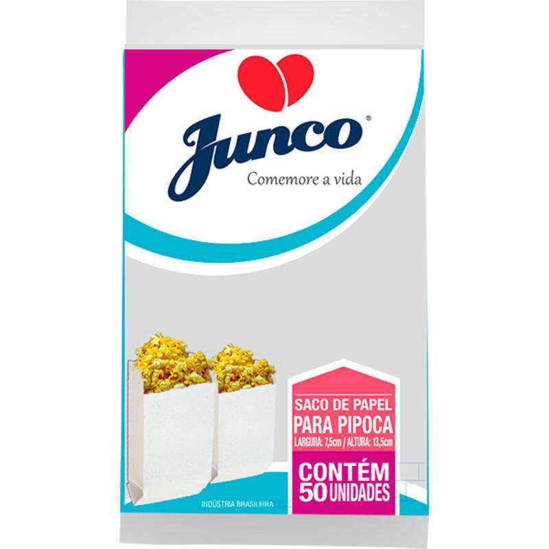 Junco saco de papel para pipoca (50 unidades)