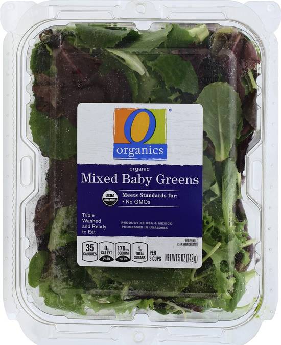 Order O Organics · Organic Mixed Baby Greens (5 oz) food online from Safeway store, Eureka on bringmethat.com