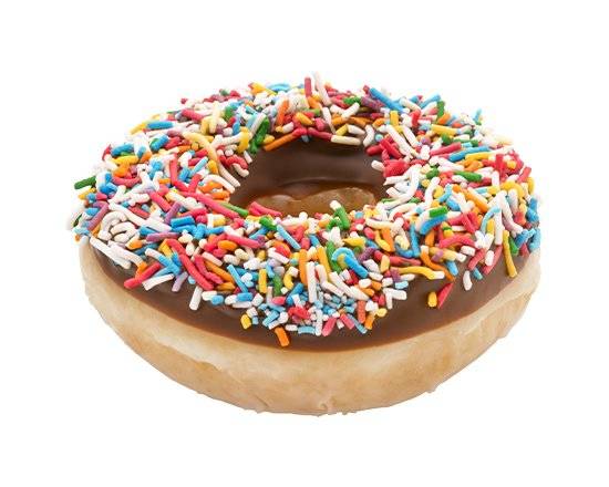 Krispy Kreme Choc Iced Sprinkles Doughnut