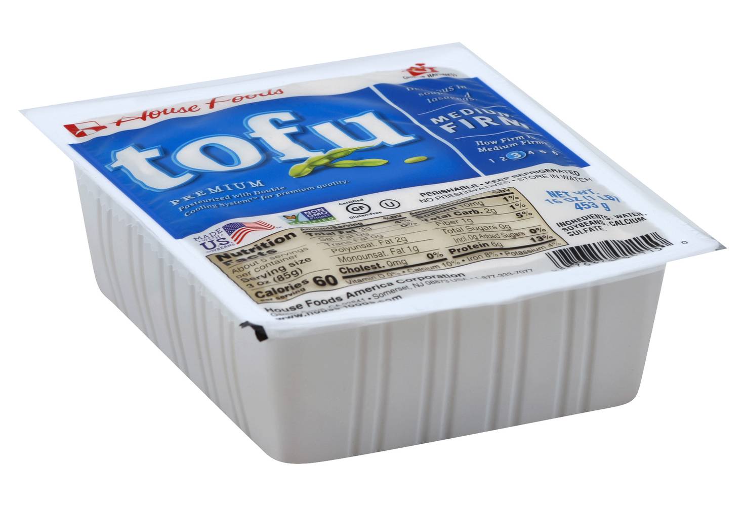 House Foods Premium Medium Firm Tofu Gluten Free (16 oz)