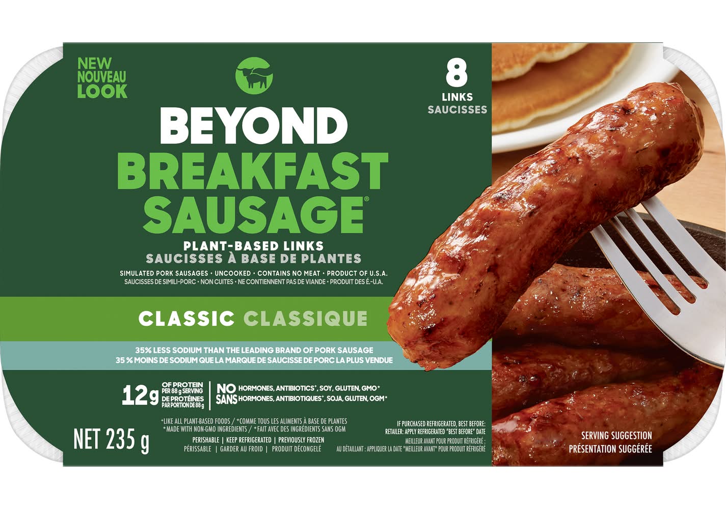 Beyond Meat Plant Based Classic Breakfast Sausage (235 g, 8 ct)