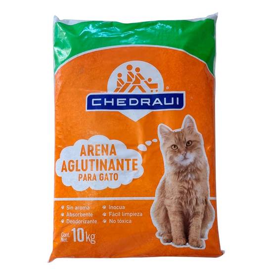 Chedraui arena aglutinante para gato (costal 10 kg)