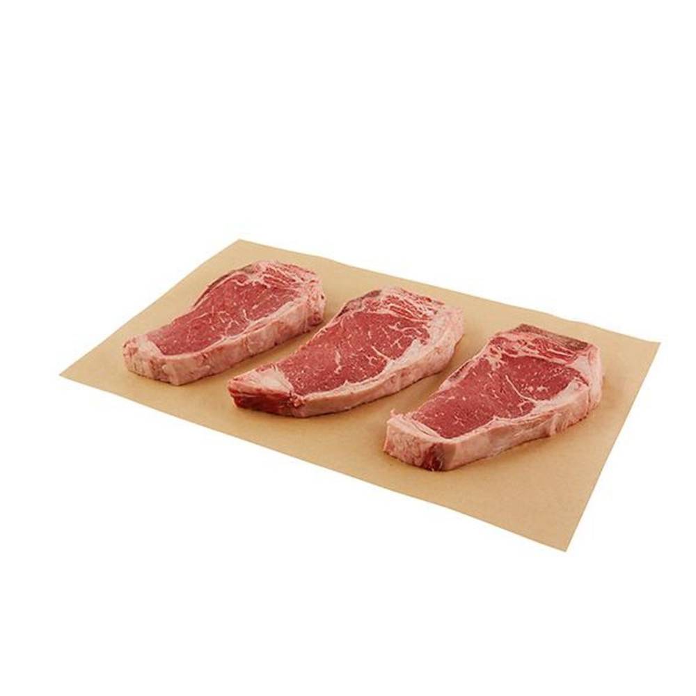 Raley'S Usda Choice Bone-In New York Steaks (3 Pieces) Per Pound