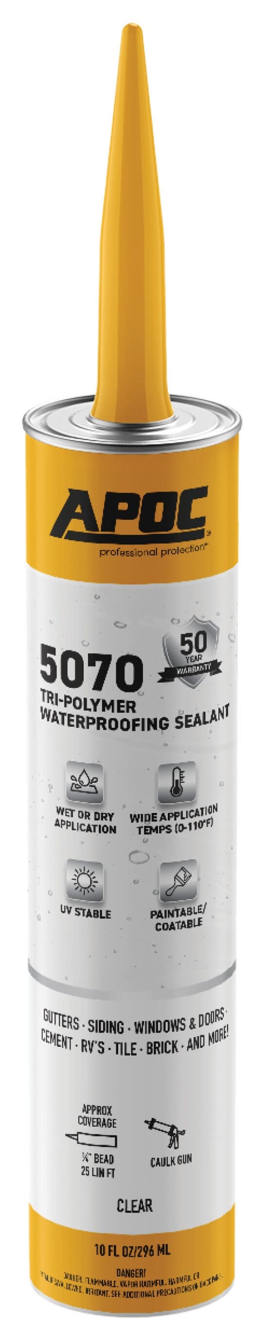 APOC 5070 10.1-oz Waterproof Elastomeric Cement Roof Sealant