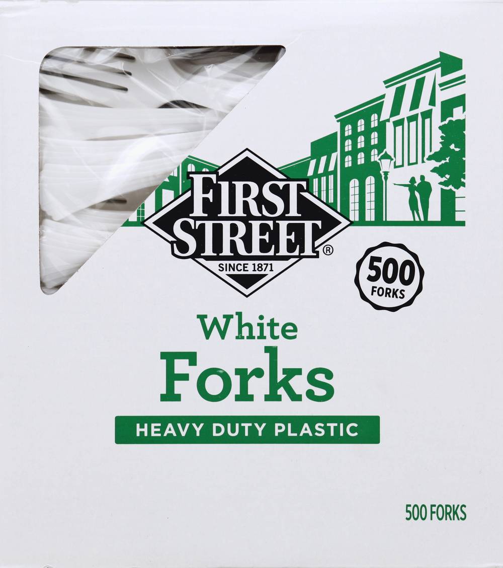 First Street Heavy Duty Plastic Forks (500 ct)