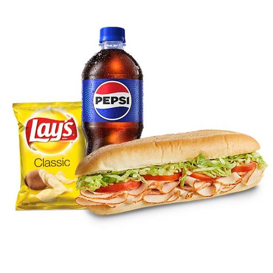 Turkey Sub w/ Bottled Soda & Chips