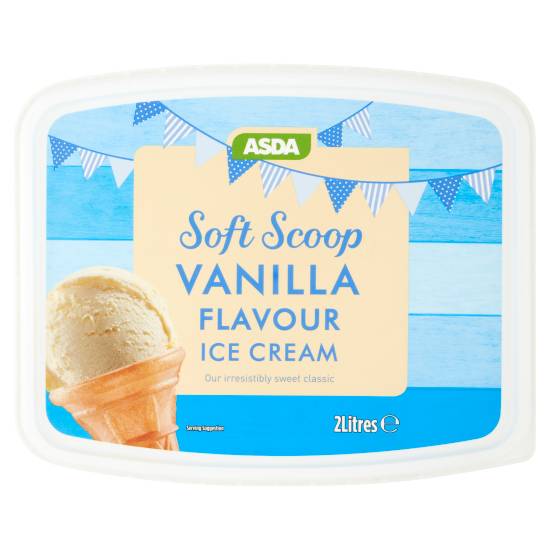 ASDA Soft Scoop Vanilla Flavour Ice Cream (2L)