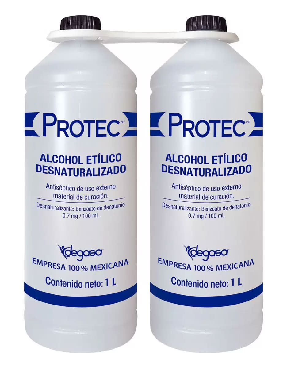 Protec · Alcohol etílico desnaturalizado antiséptico para uso externo (1 L)