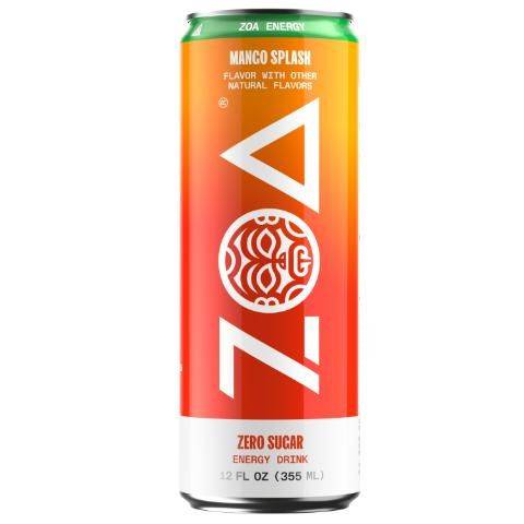 ZOA Mango Splash Energy Drink 12 Fl Oz.