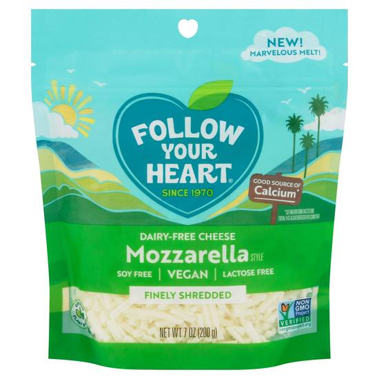 Follow Your Heart Dairy Free Mozzarella Finely Shredded Cheese