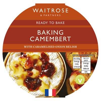 Waitrose & Partners Baking Camembert With Caramelised Red Onion Relish (290g)