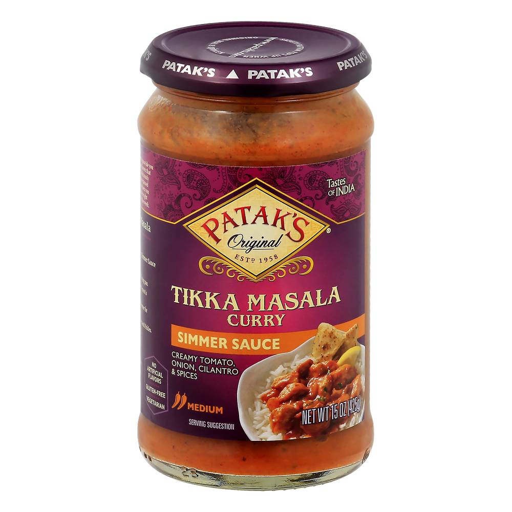 Patak's Medium Tikka Masala Curry Simmer Sauce (15 oz)