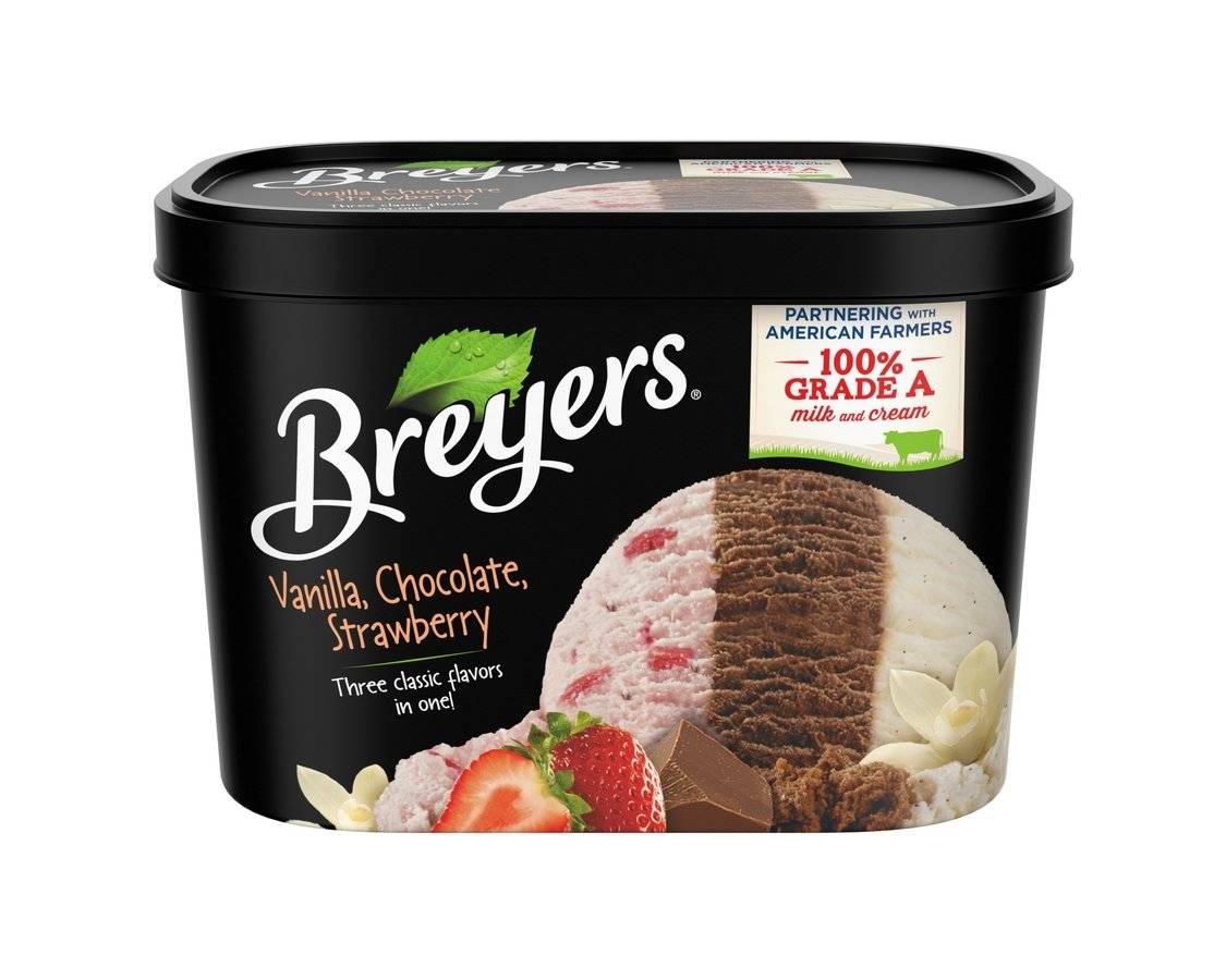 Breyers Vanilla Chocolate Strawberry 48 oz