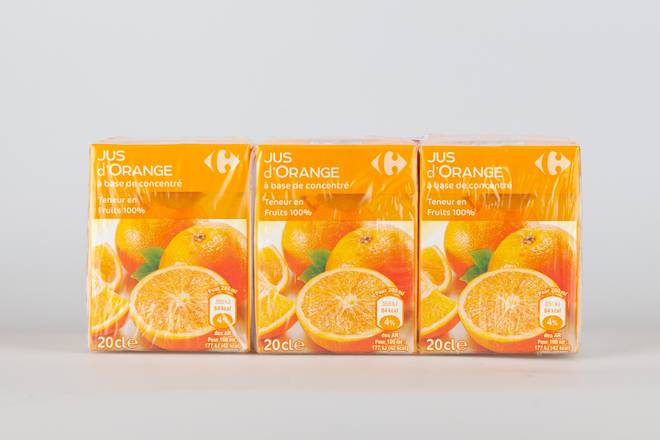 Carrefour - Jus à base de concentré (6 pièces, 200 ml) (orange)
