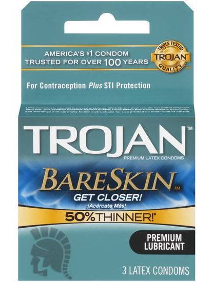 Trojan Bareskin Condom 3PK