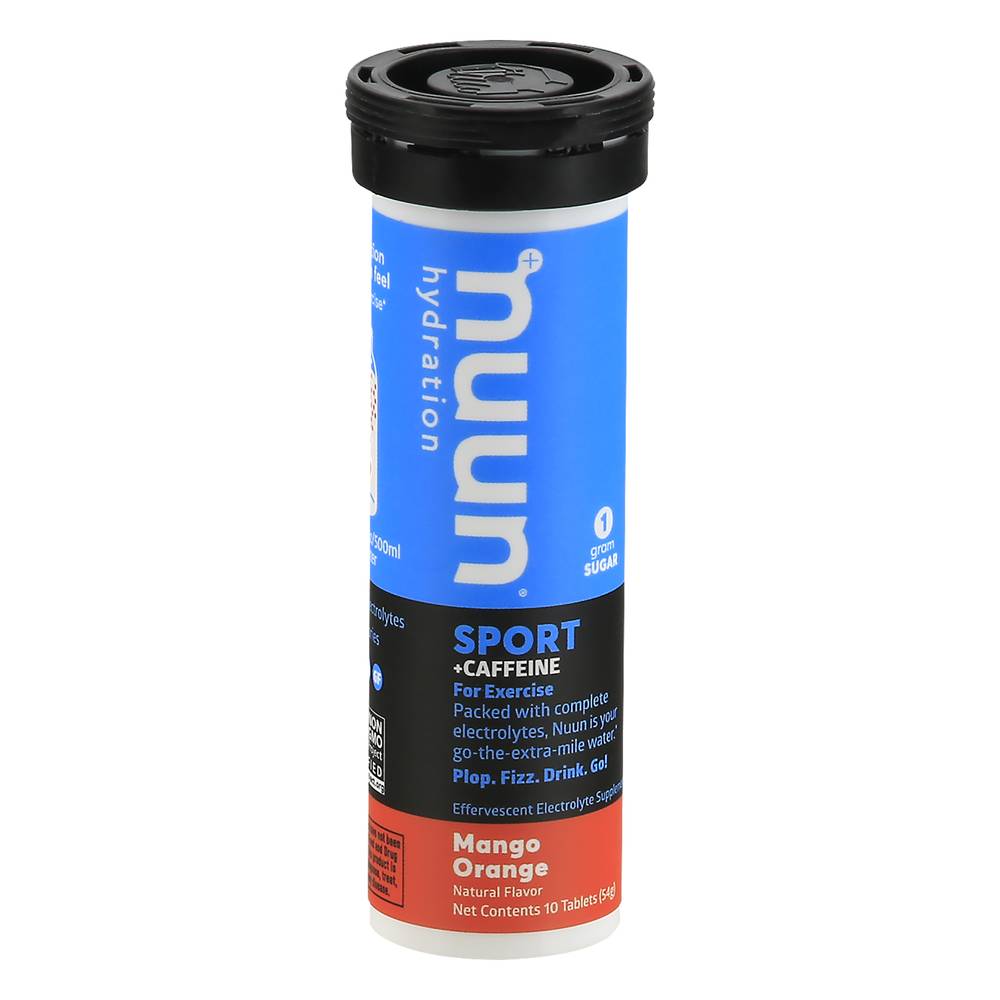 Nuun Hydration Tablets Mango Orange Sport + Caffeine (10 ct)