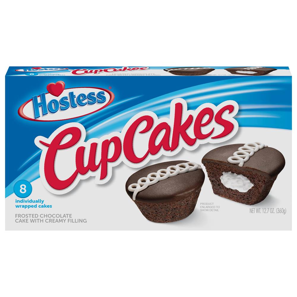 Hostess Frosted Chocolate Cupcakes With Creamy Filling (12.7 oz)