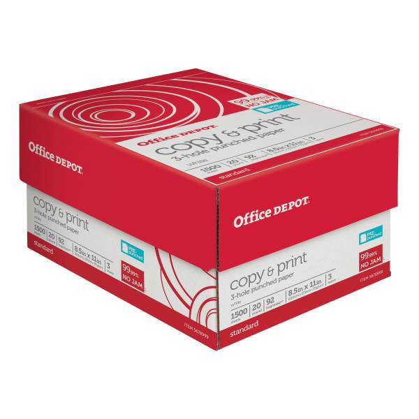 Office Depot 3-hole Punched Multi-Use Print & Copy Paper (500ct)