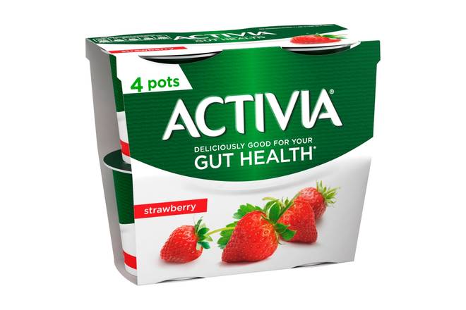 Activia Strawberry Gut Health Yogurt 4 x 115g (460g)