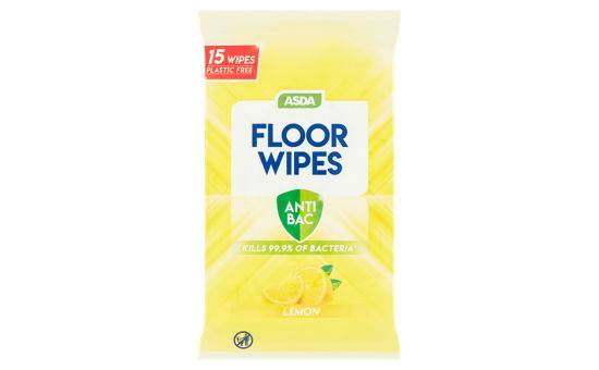 ASDA Floor Wipes Lemon 15pk