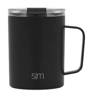 Simple Modern Stainless Steel Scout Mug With Clear Flip Lid, Black