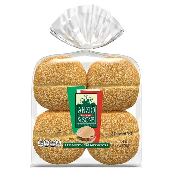 Anzio & Sons Bakery Hearty Sandwich Enriched Rolls (8 ct)