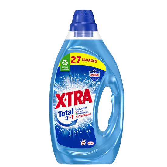 X-Tra - Total 3+1 propreté éclat fraîcheur et économique (27 Lavages, 1.27 L)
