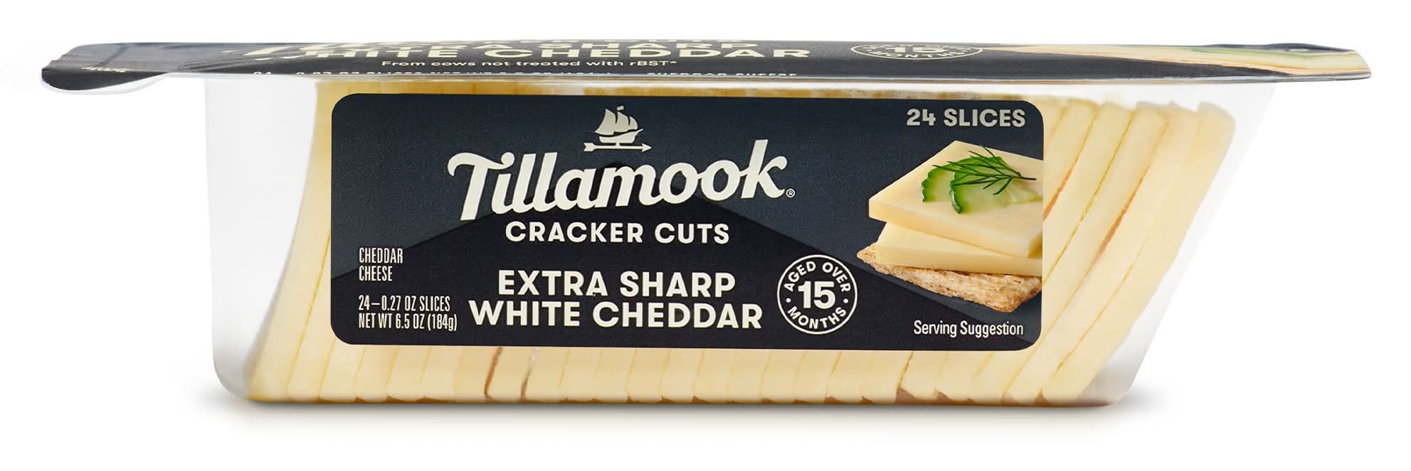 Tillamook Extra Sharp White Cheddar Cracker Cuts (6.5 oz, 24 ct)