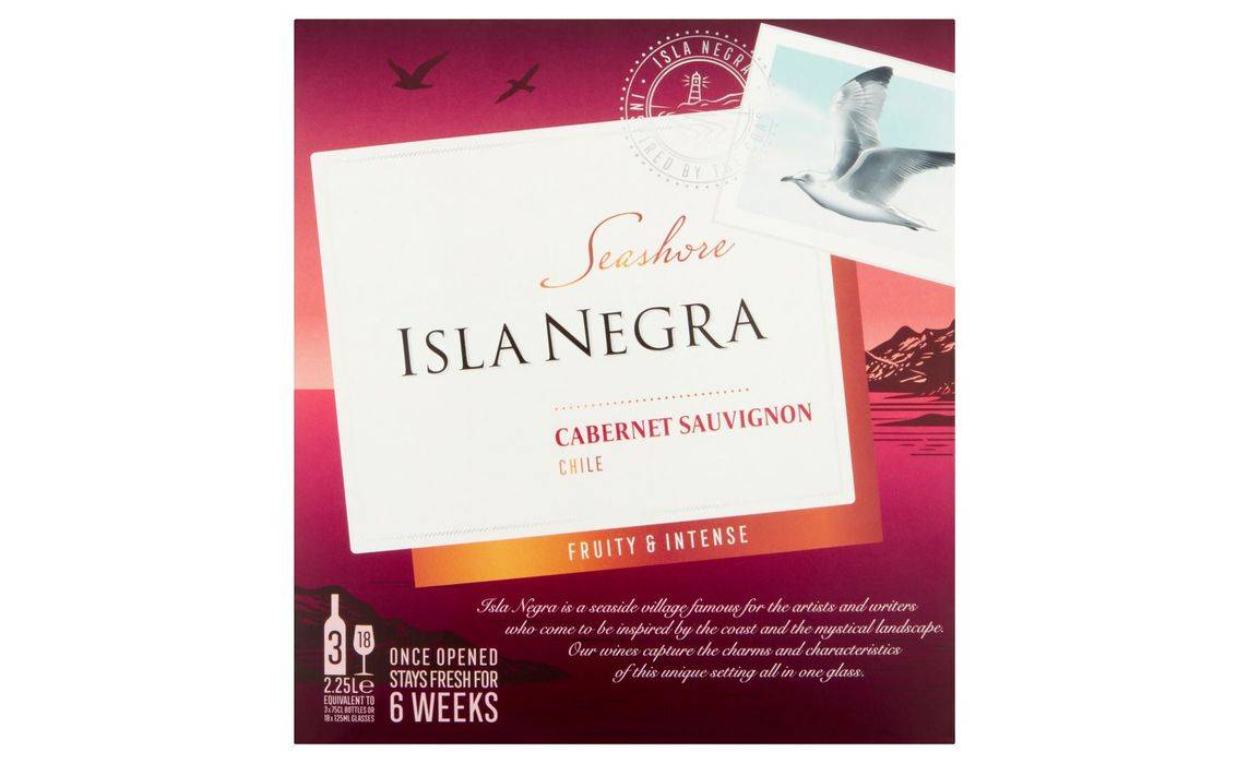 Isla Negra Cabernet Sauvignon Red Wine Chile 2.25 litres (397872)