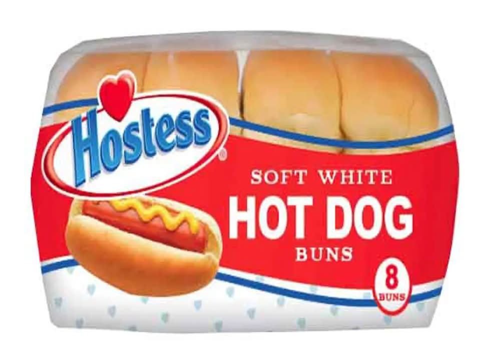 Hostess Soft White Hot Dog Buns - 8 Pack