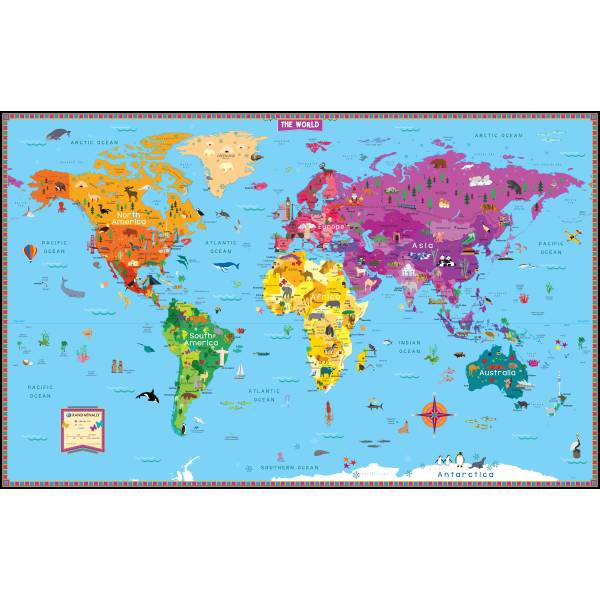 Rand McNally Kid's Illustrated World Wall Map