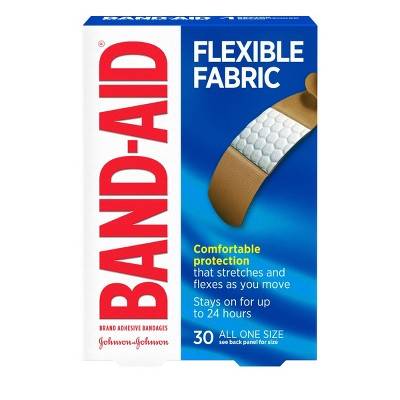 Band-Aid Flexible Fabric One Size Adhesive Bandages (30 pack)