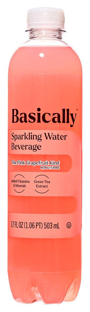 Basically Sparkling Water, Pink Grape Fruit (17 fl oz)