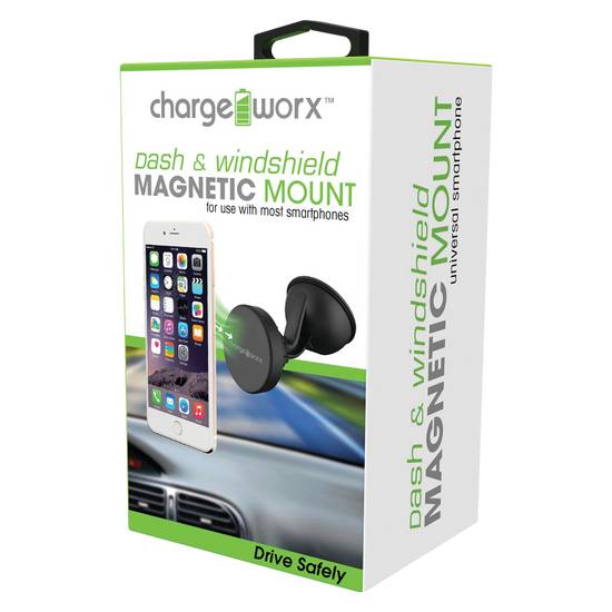 Chargeworx Magnetic Dash & Windshield Mount Black