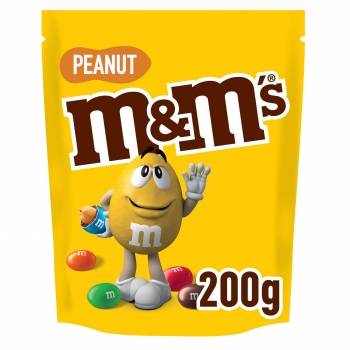 Cacahuetes recubiertos de chocolate con leche m&m's 200 g.