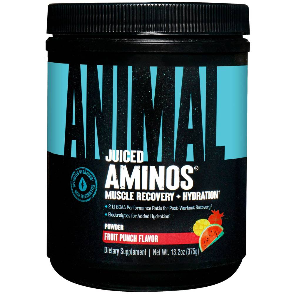 Juiced Aminos Muscle Recovery + Hydration - Powder, Fruit Punch (13.2 oz)