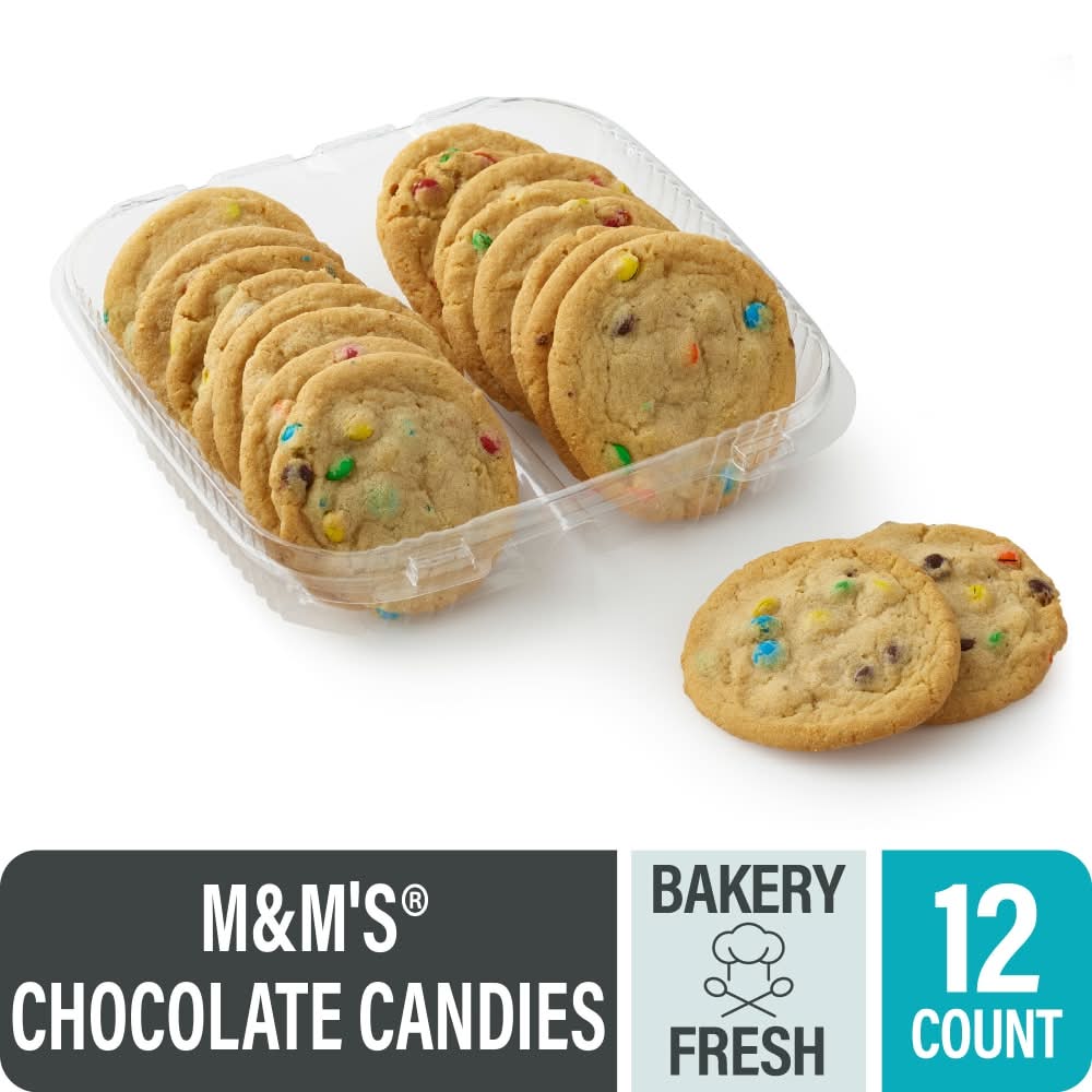 Bakery Fresh Chocolate Candies Cookies, M&M (12 oz, 12 ct)