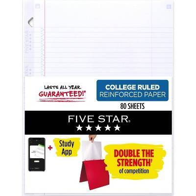 Five Star Reinforced College Ruled Filler Paper