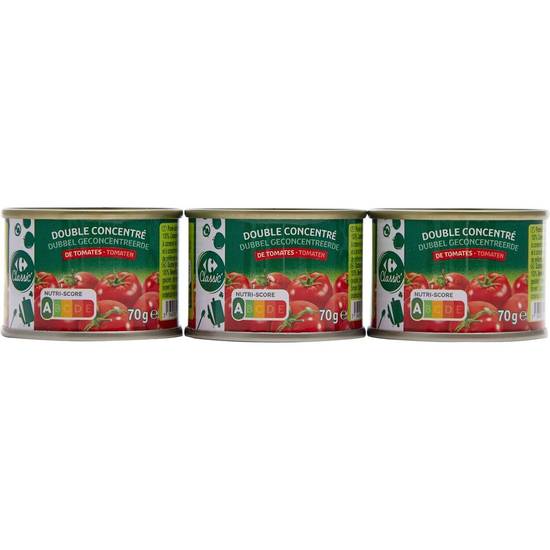 Carrefour Classic' - Double concentré de tomates (3 pièces)