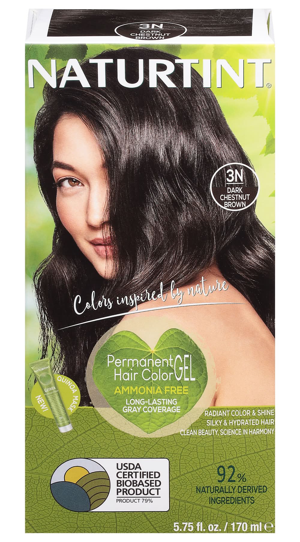 Naturtint 3N Dark Chestnut Permanent Hair Color, Brown (5.75 fl oz)