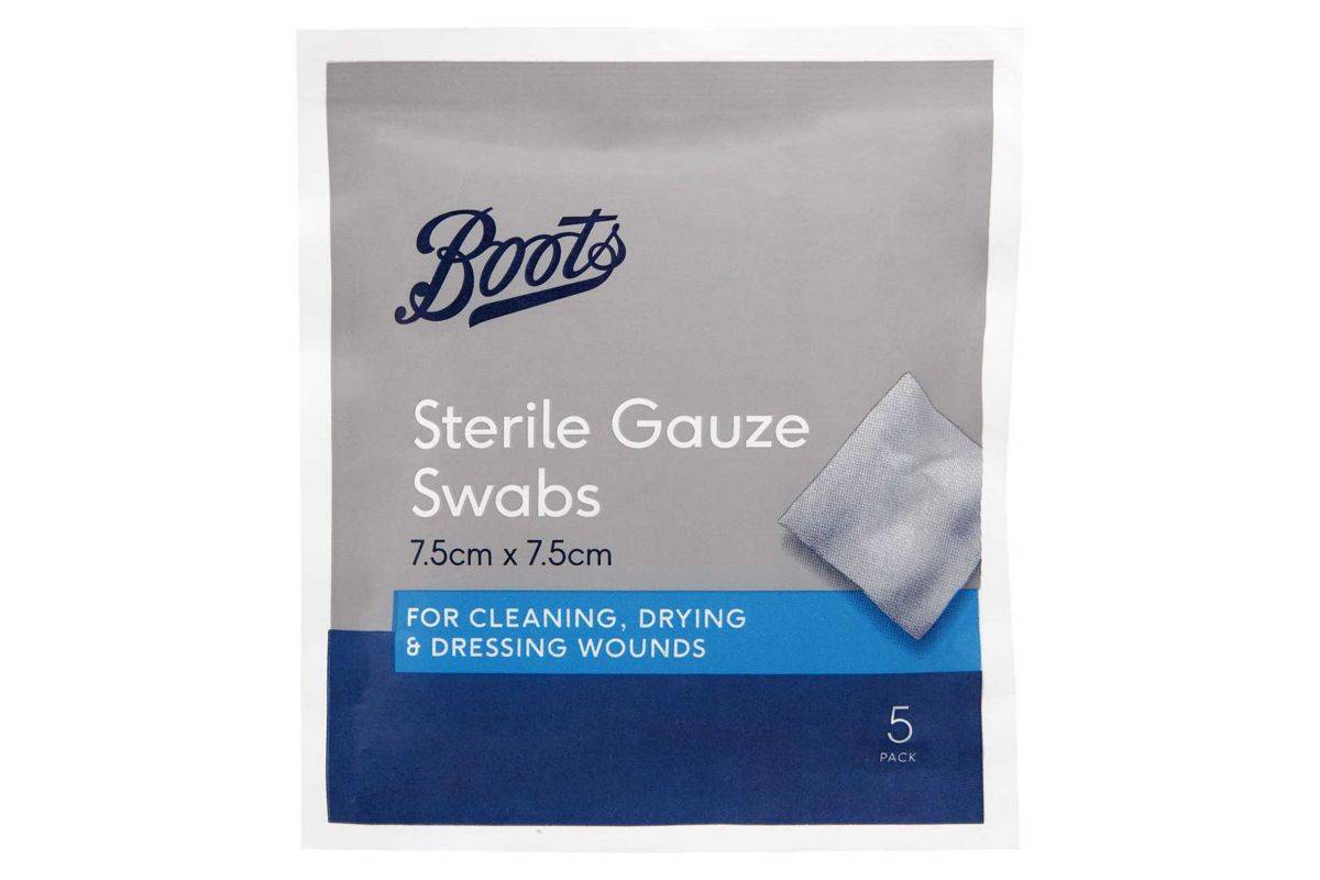 Boots Sterile Gauze Swabs (7.5cm x 7.5cm)  - 5 Pack