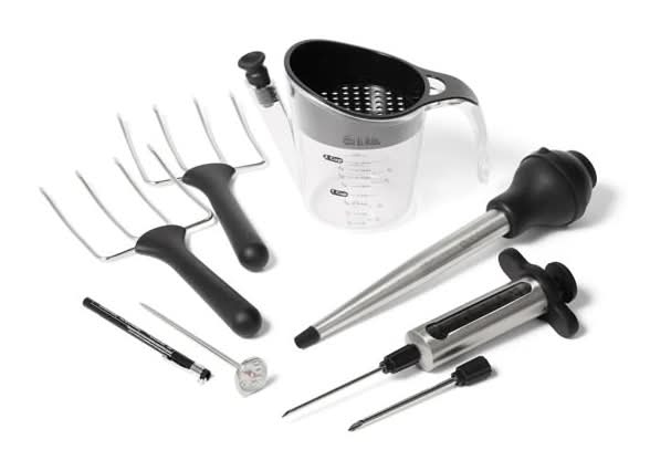 Sur la table 5-Piece Roasting Tool Kit Black 6pc