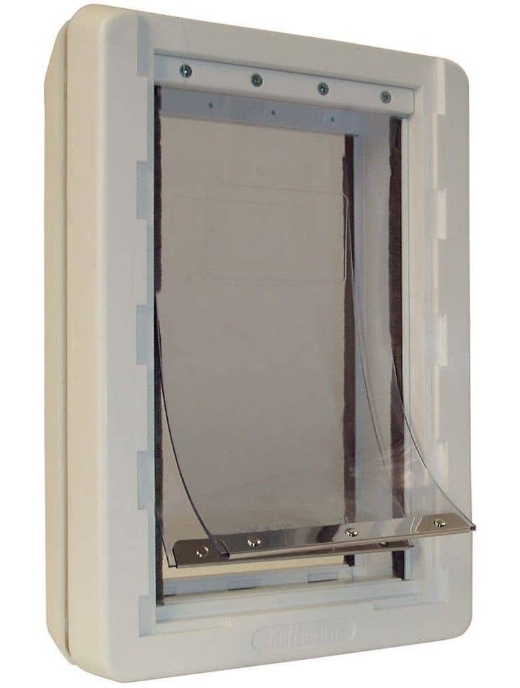 Ideal Pet Products 7.25 In. X 13 In. Medium Ruff Weather Frame With Dual Flaps Dog And Pet Door Mount Door